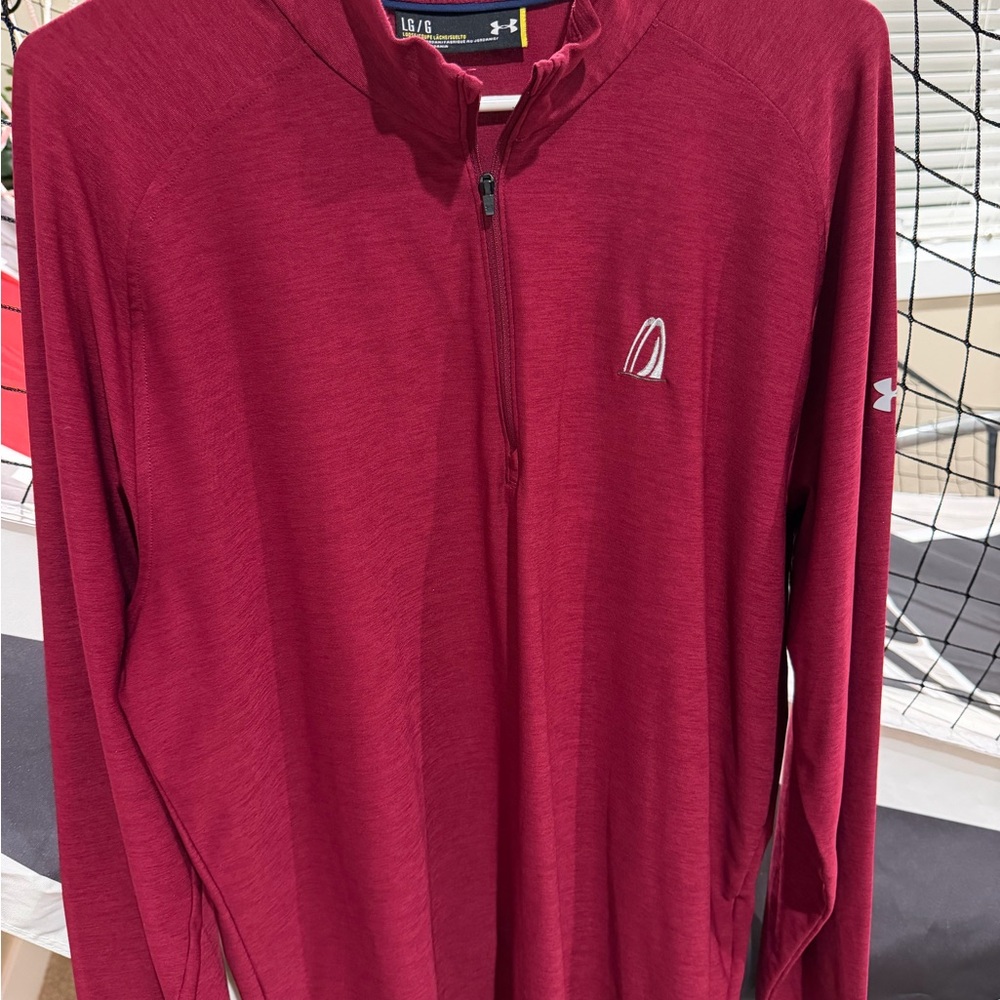 Under Armour Burgundy Quarter-Zip Top
